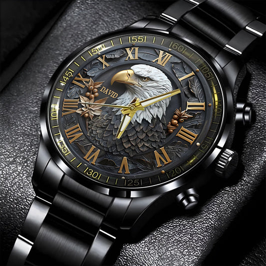 Strong Bald Eagle - Personalized Hand Watch