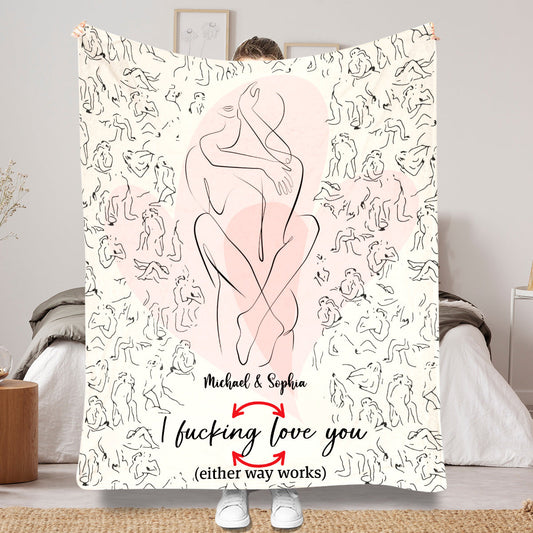 Ich liebe dich – Personalisierte Pärchendecke