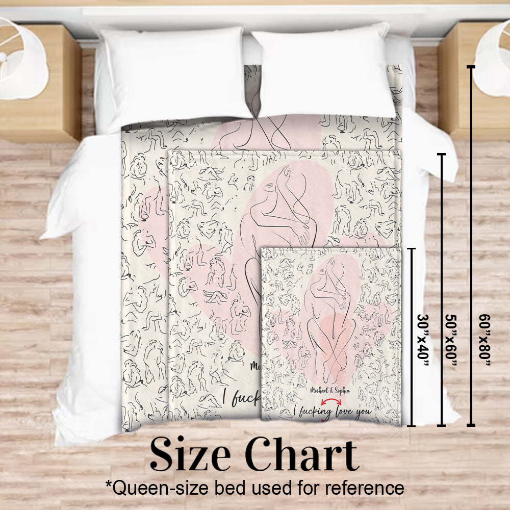 I Love You - Personalized Couple Blanket