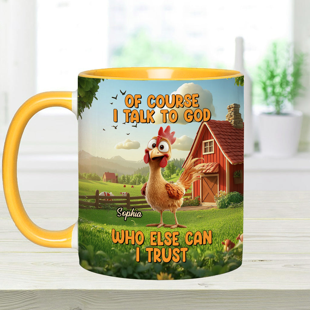 Natürlich spreche ich mit Gott – personalisierte Tasse mit christlichem Akzent