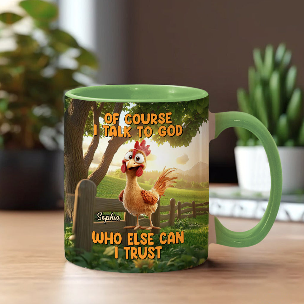 Natürlich spreche ich mit Gott – personalisierte Tasse mit christlichem Akzent