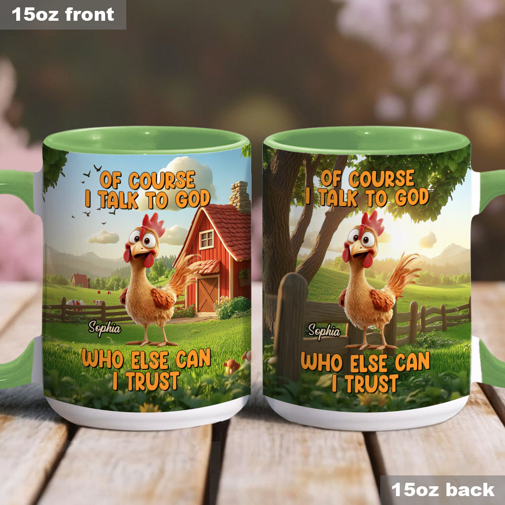 Natürlich spreche ich mit Gott – personalisierte Tasse mit christlichem Akzent