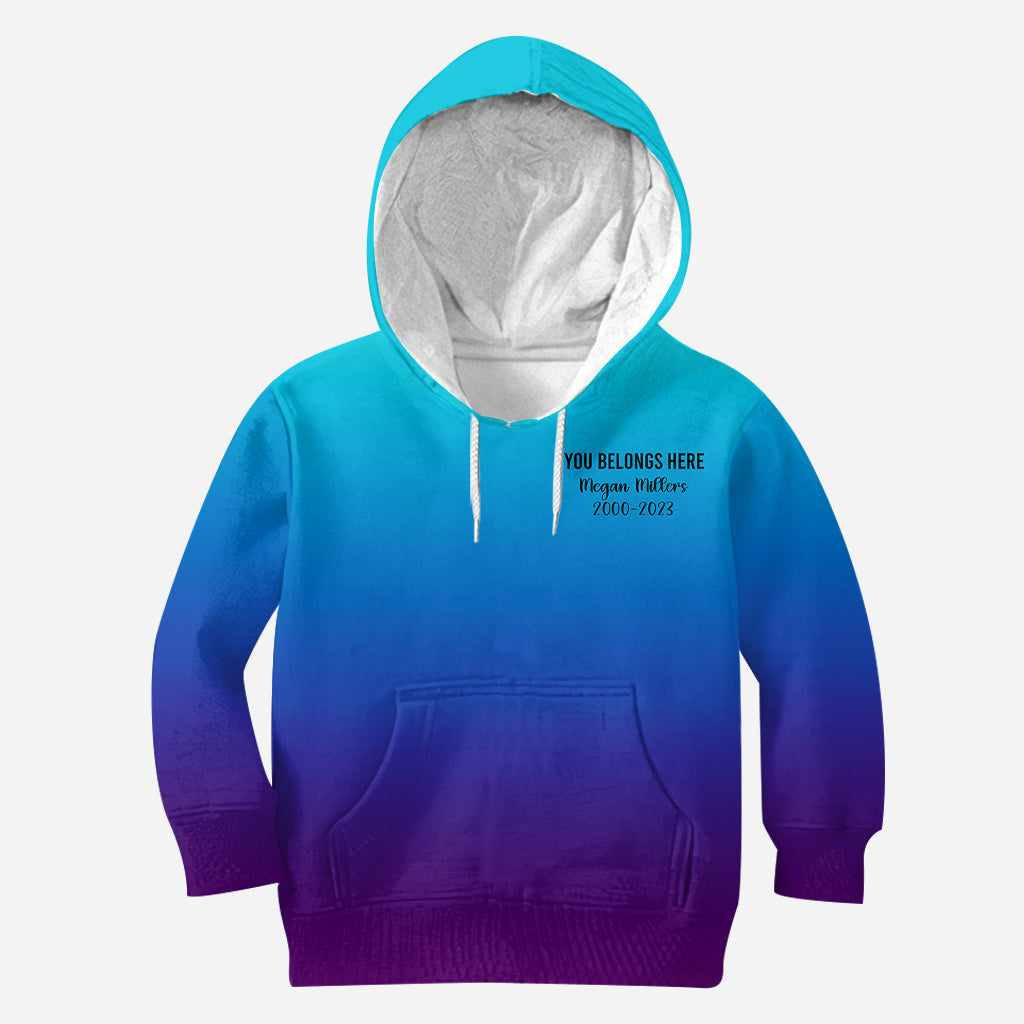 Ich trage Türkis und Lila – personalisiertes T-Shirt zur Suizidprävention