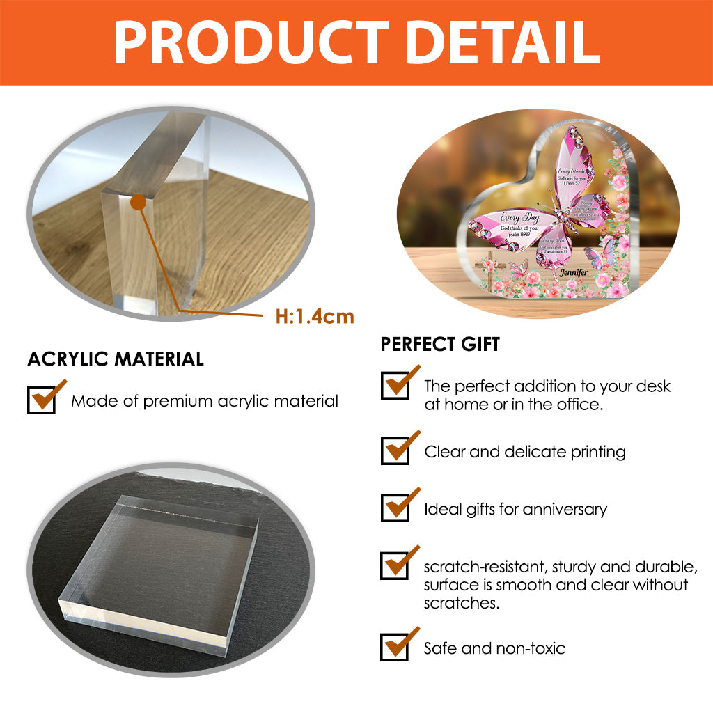 Bibelvers – Personalisierte christliche Acrylplakette in individueller Form