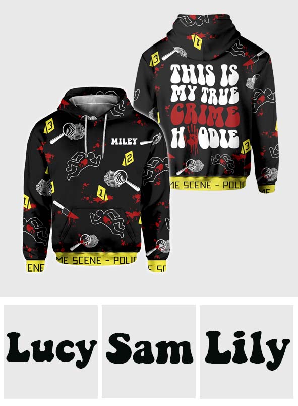 True Crime Hoodie – Personalisiertes Shirt