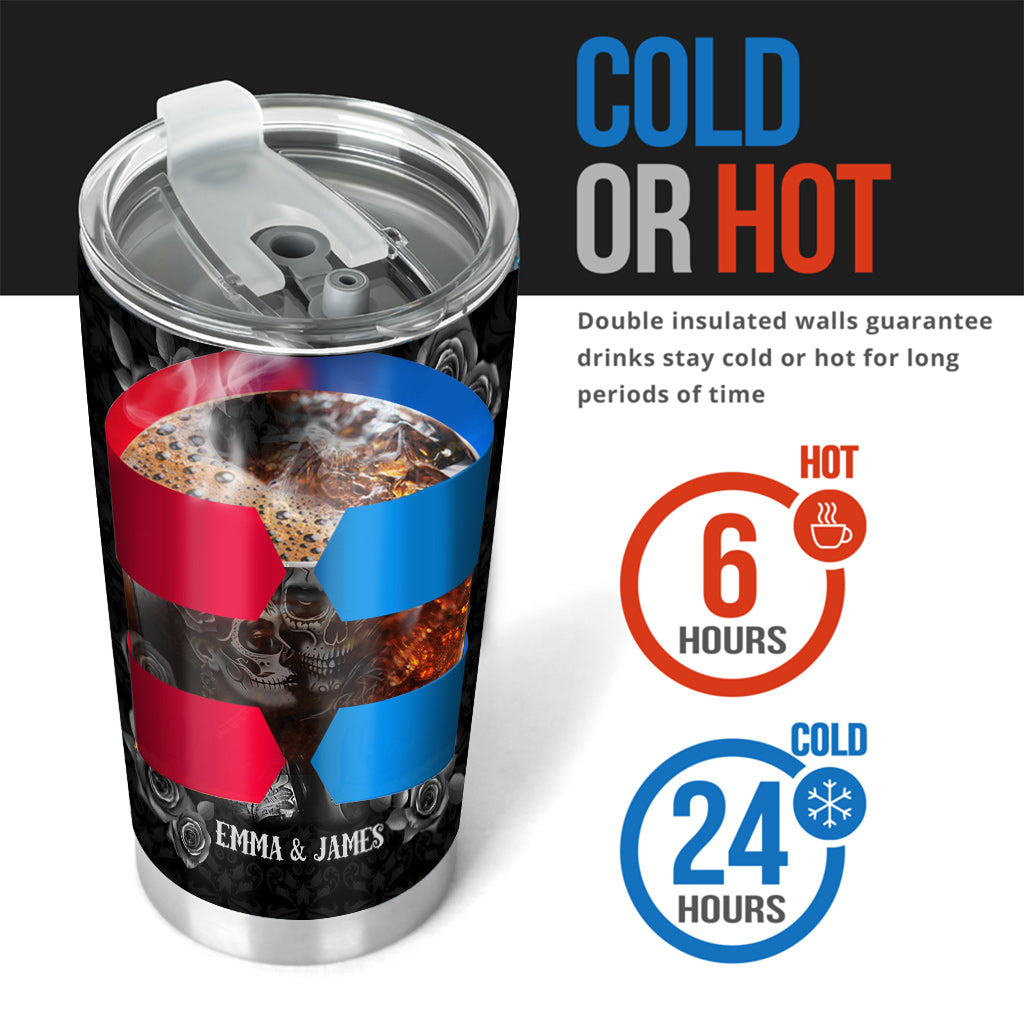 Es gehört dir und mir – personalisierter Totenkopf-Trinkbecher