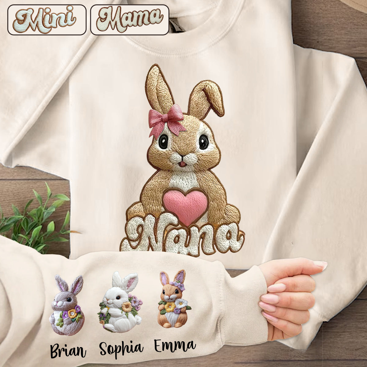 Mamas/Nanas kleine Häschen - Personalisiertes Oma-Shirt