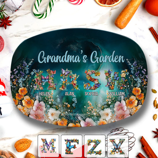 Nana's Garden Any Title - Personalized Grandma Plate
