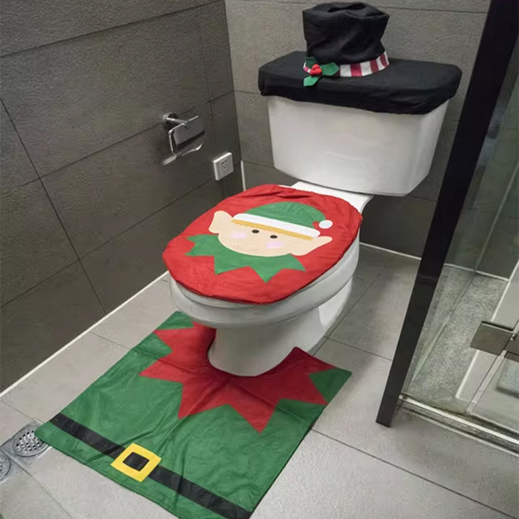 Weihnachtliche Toilettensitzbezüge