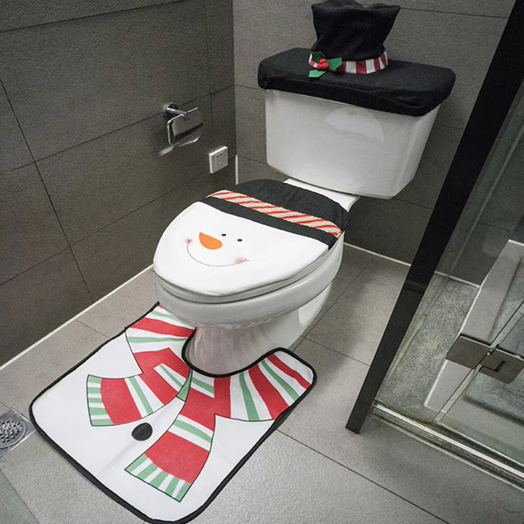 Weihnachtliche Toilettensitzbezüge