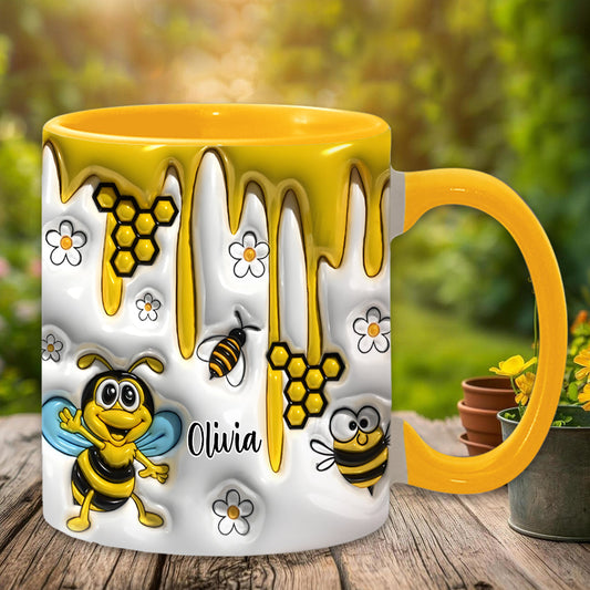 Niedliche Bienen – Personalisierte Tasse mit Bienenmotiv