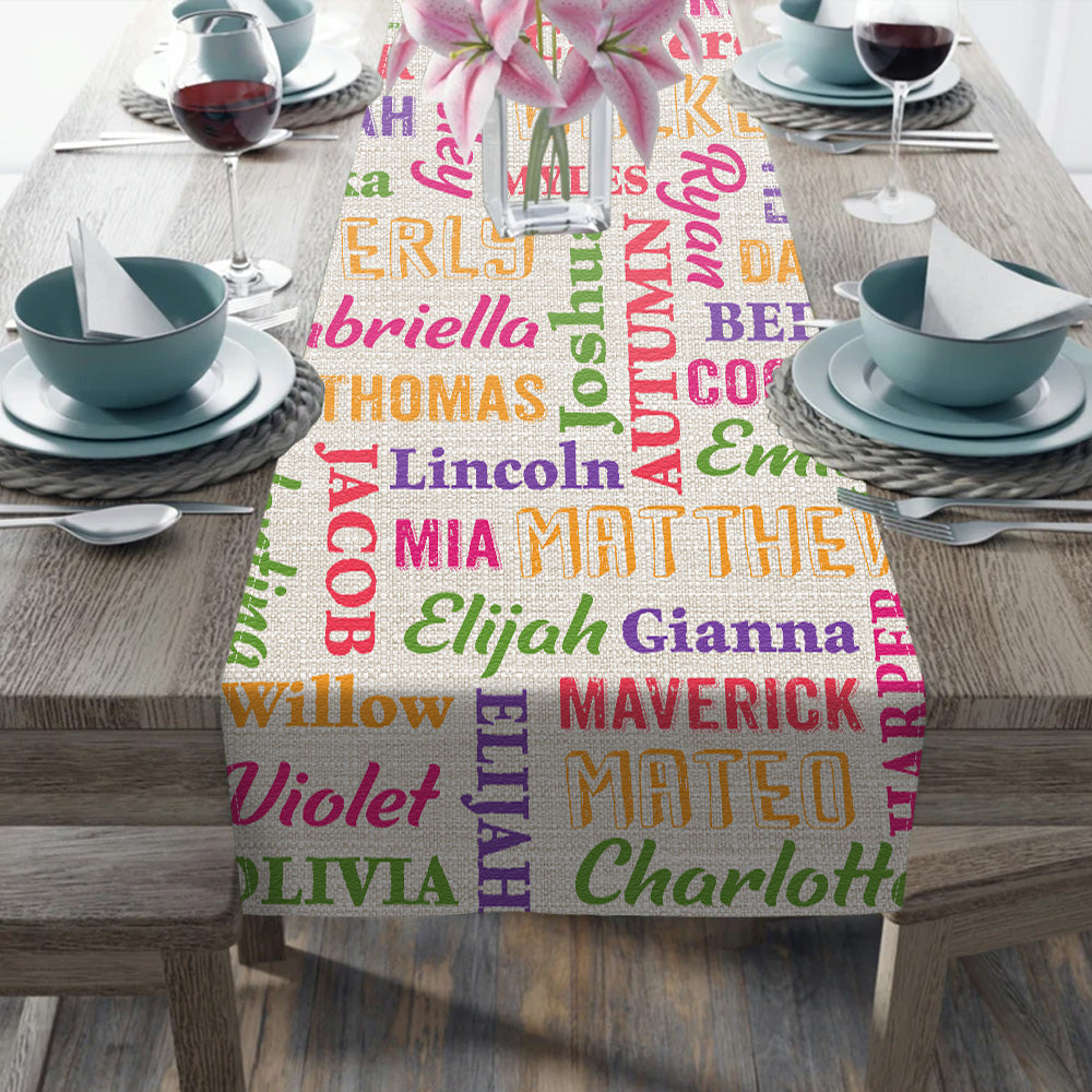 Around The Table - Personalized Family Table Runner