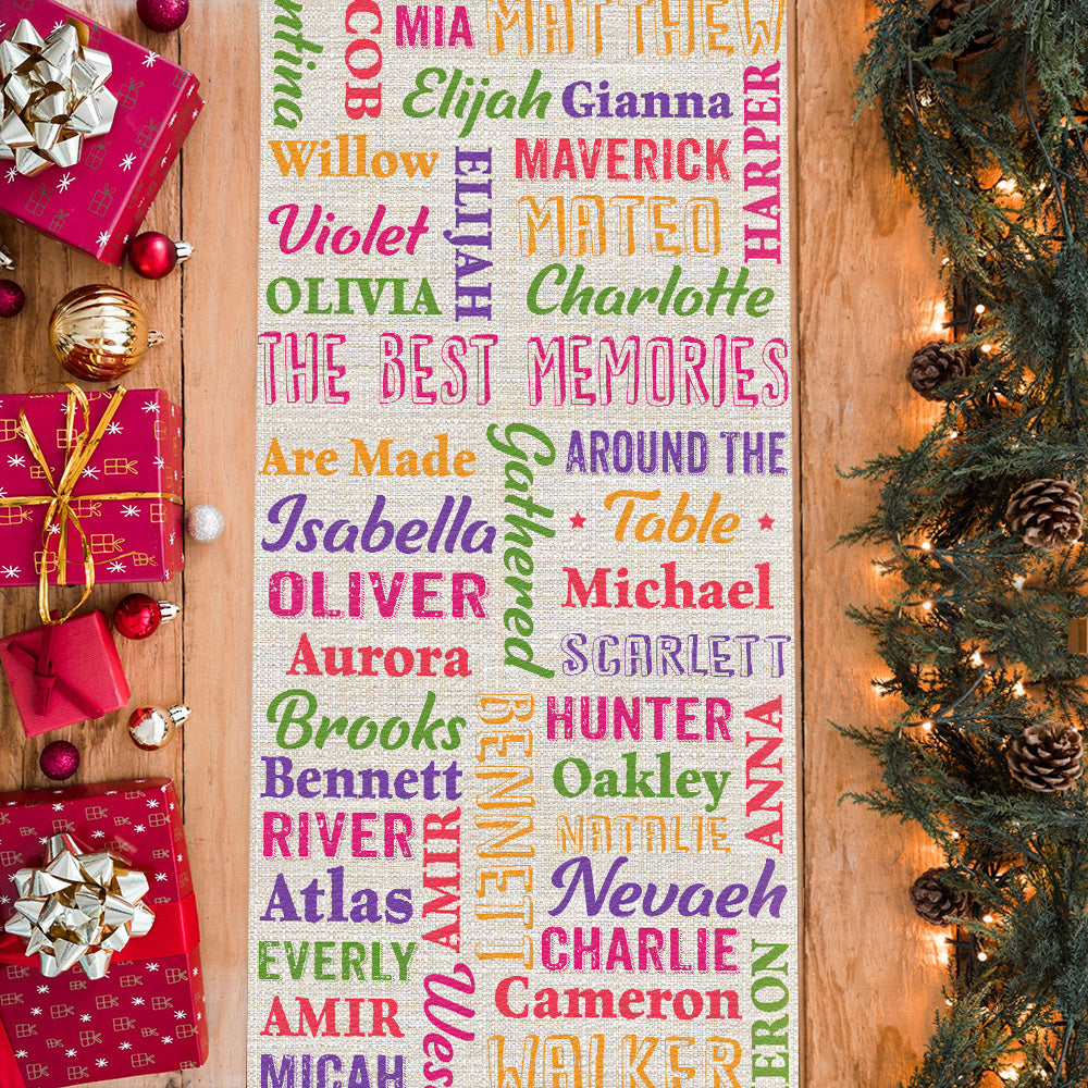Around The Table - Personalized Family Table Runner