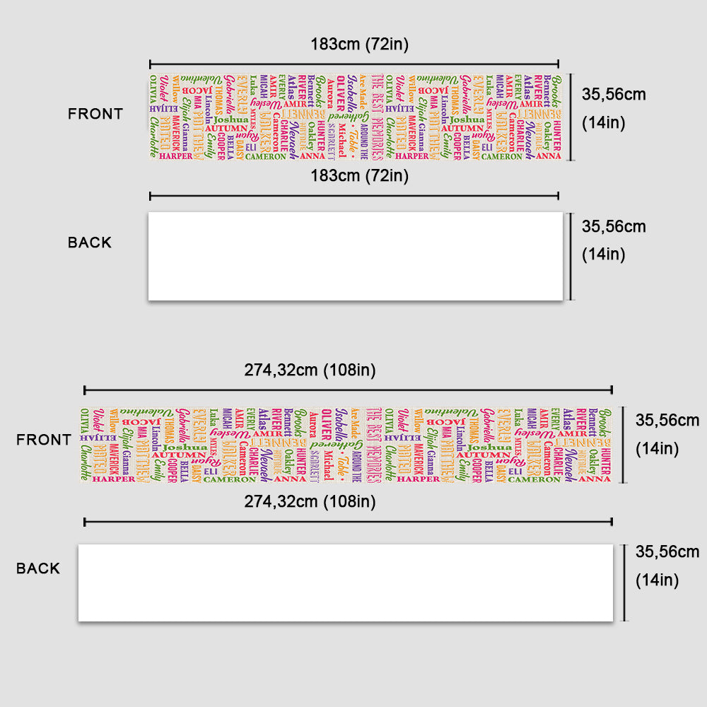 Around The Table - Personalized Family Table Runner