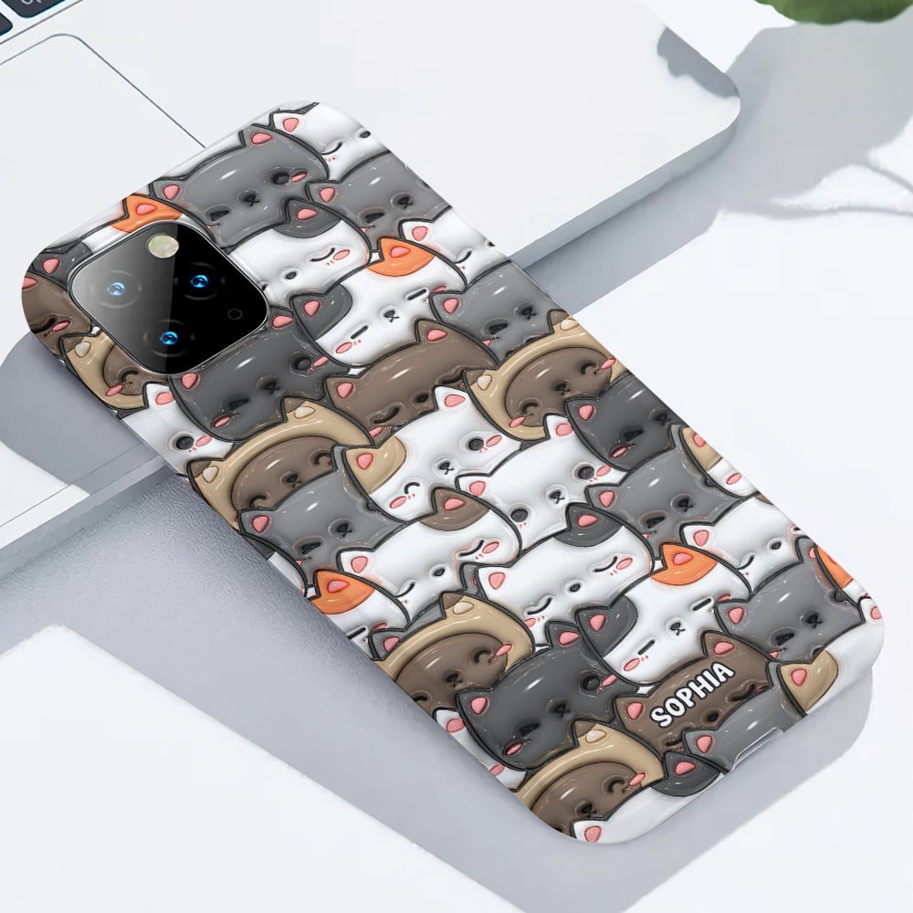 Ja, ich brauche all diese Katzen – personalisierte Handyhülle mit Katzenmotiv