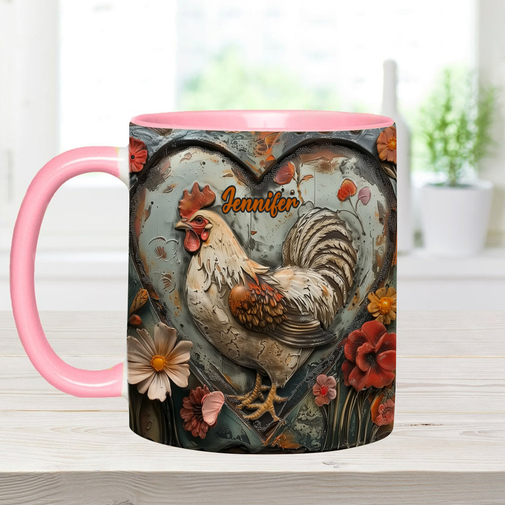 Atemberaubendes Huhn – personalisierte Tasse mit Hühnermotiv
