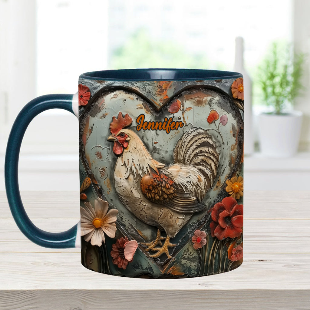 Atemberaubendes Huhn – personalisierte Tasse mit Hühnermotiv