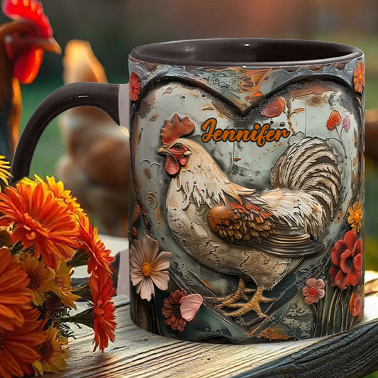 Atemberaubendes Huhn – personalisierte Tasse mit Hühnermotiv