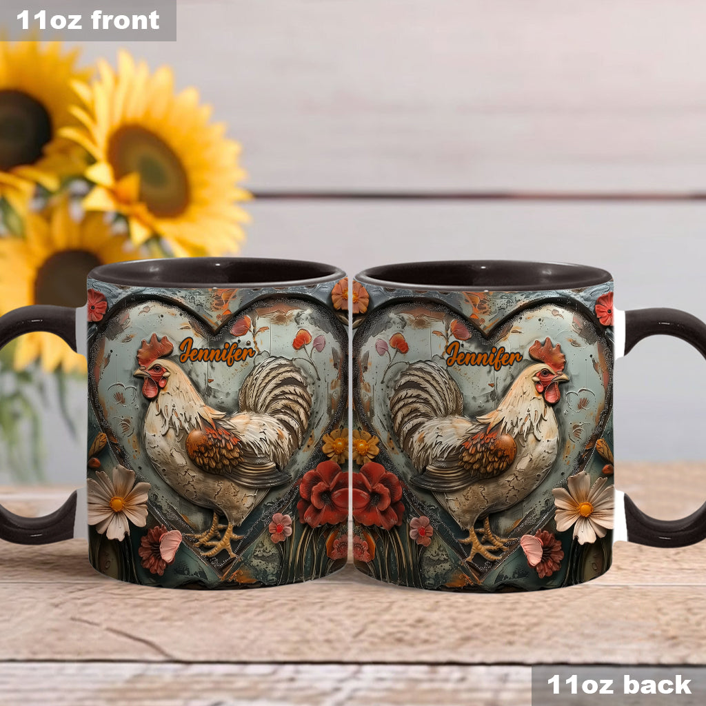 Atemberaubendes Huhn – personalisierte Tasse mit Hühnermotiv