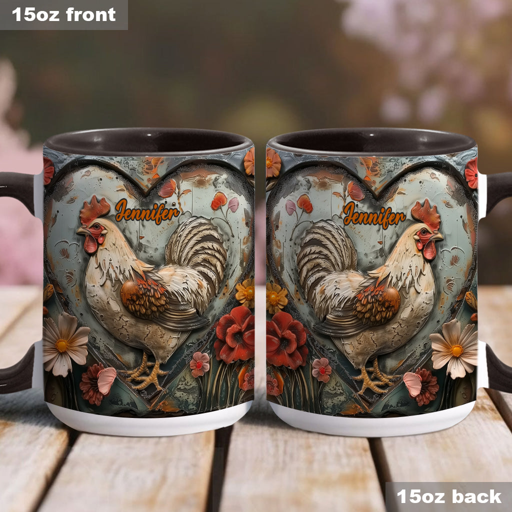 Atemberaubendes Huhn – personalisierte Tasse mit Hühnermotiv