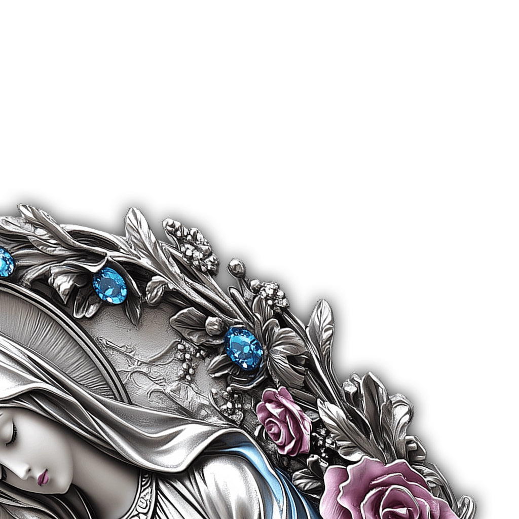 Du bist für immer von Maria beschützt – personalisiertes christliches Schild aus Metall