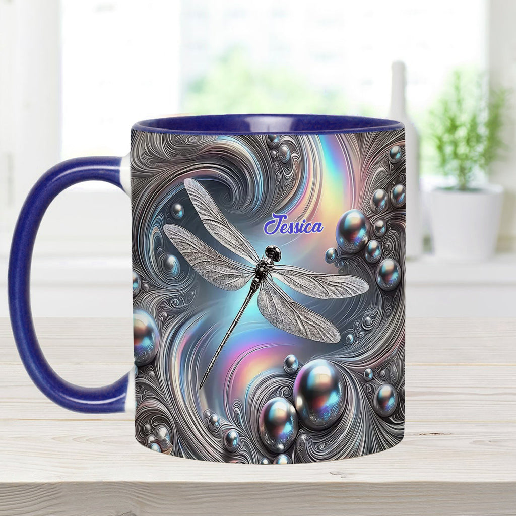 Wunderschöne Libelle – Personalisierte Tasse mit Libellenmotiv