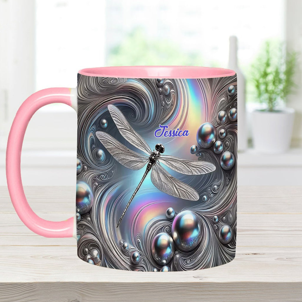 Wunderschöne Libelle – Personalisierte Tasse mit Libellenmotiv