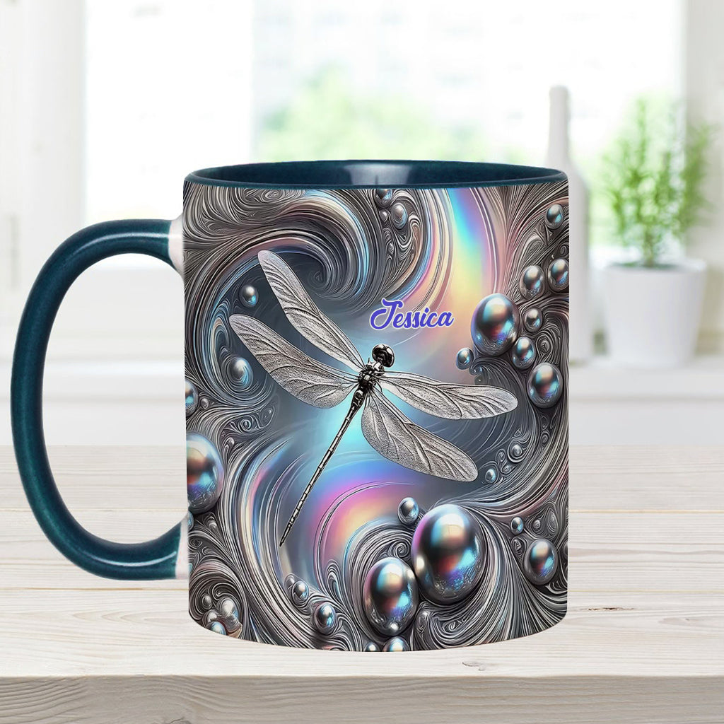 Wunderschöne Libelle – Personalisierte Tasse mit Libellenmotiv