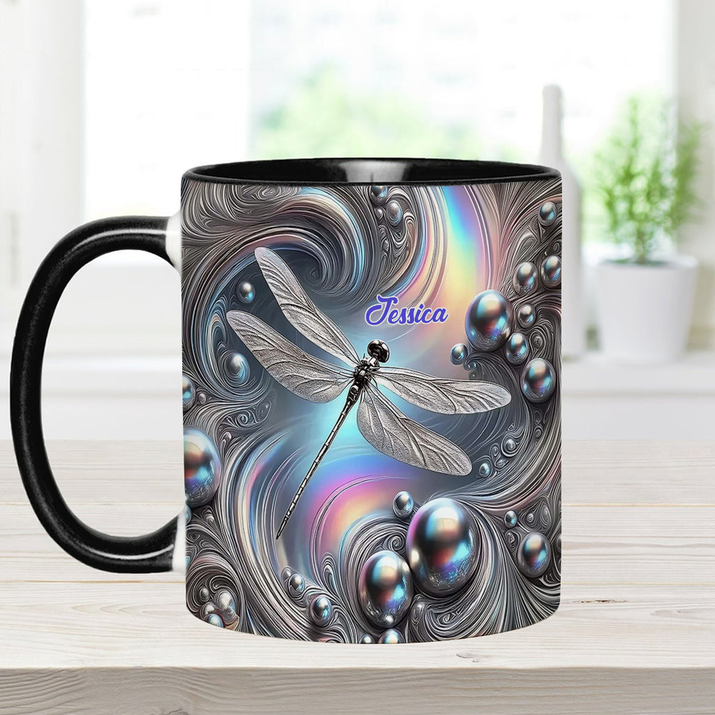 Wunderschöne Libelle – Personalisierte Tasse mit Libellenmotiv