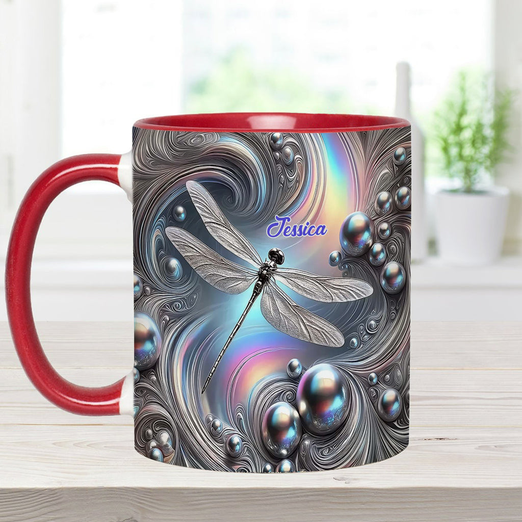 Wunderschöne Libelle – Personalisierte Tasse mit Libellenmotiv