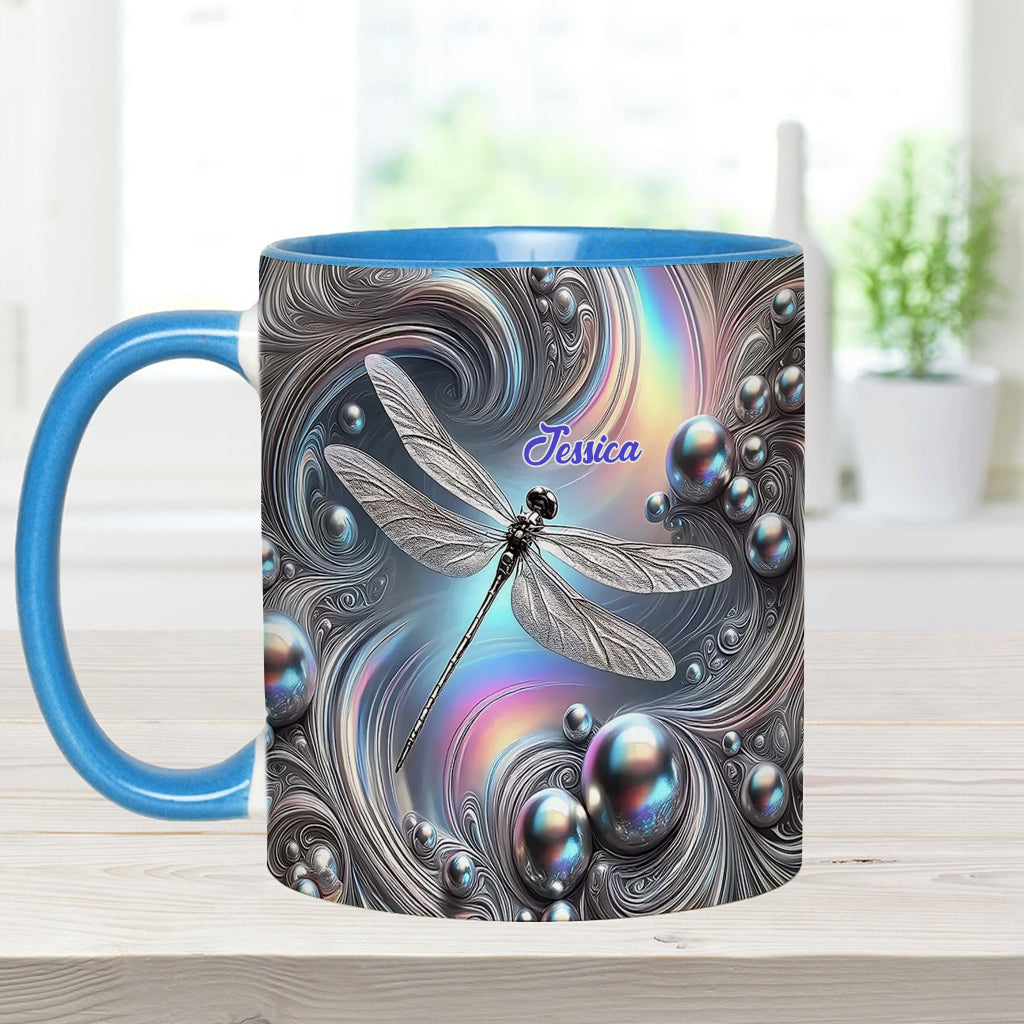 Wunderschöne Libelle – Personalisierte Tasse mit Libellenmotiv