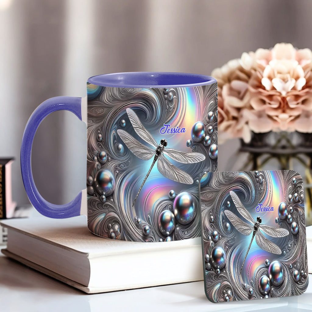 Wunderschöne Libelle – Personalisierte Tasse mit Libellenmotiv