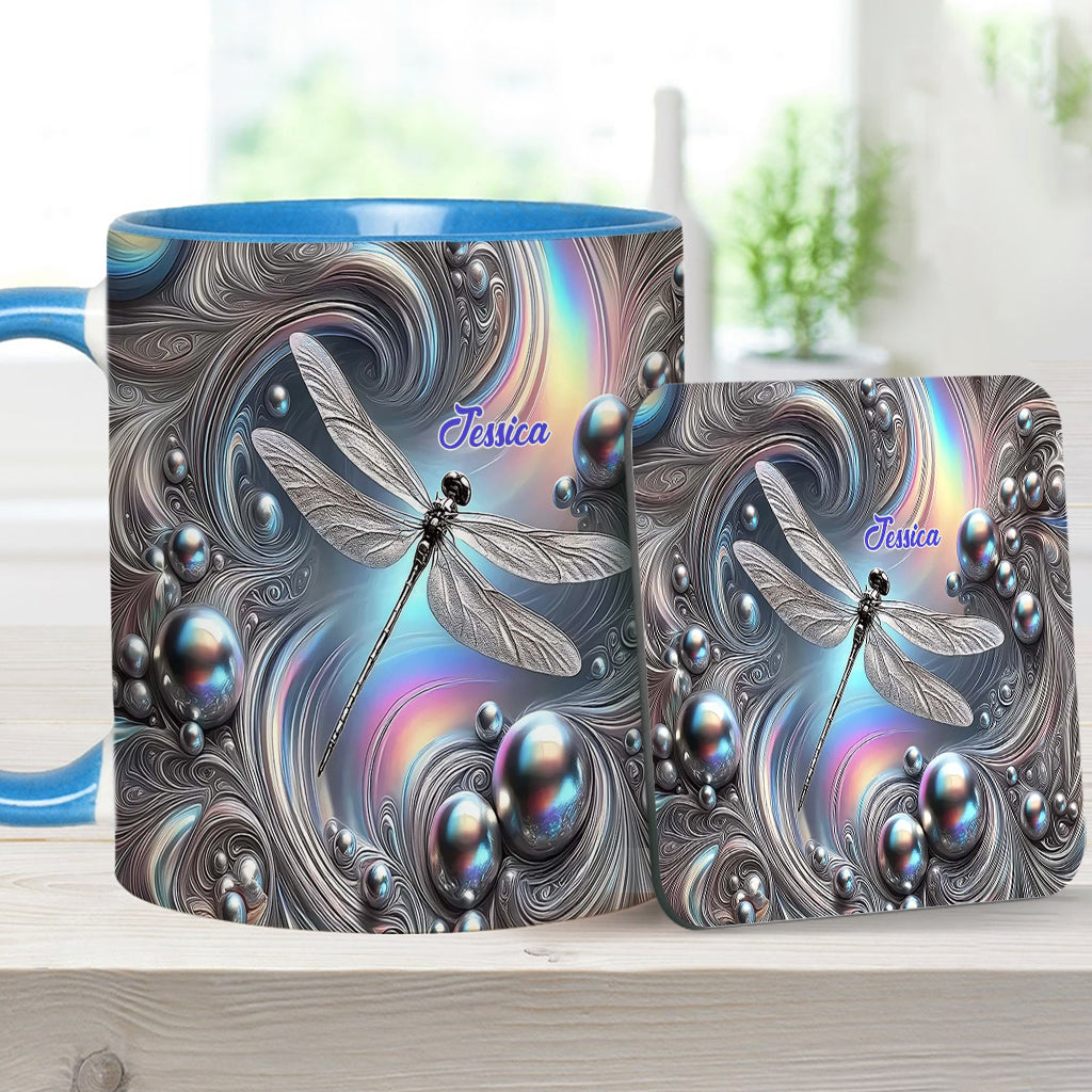Wunderschöne Libelle – Personalisierte Tasse mit Libellenmotiv