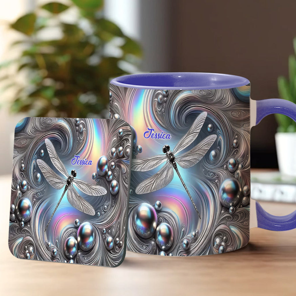 Wunderschöne Libelle – Personalisierte Tasse mit Libellenmotiv