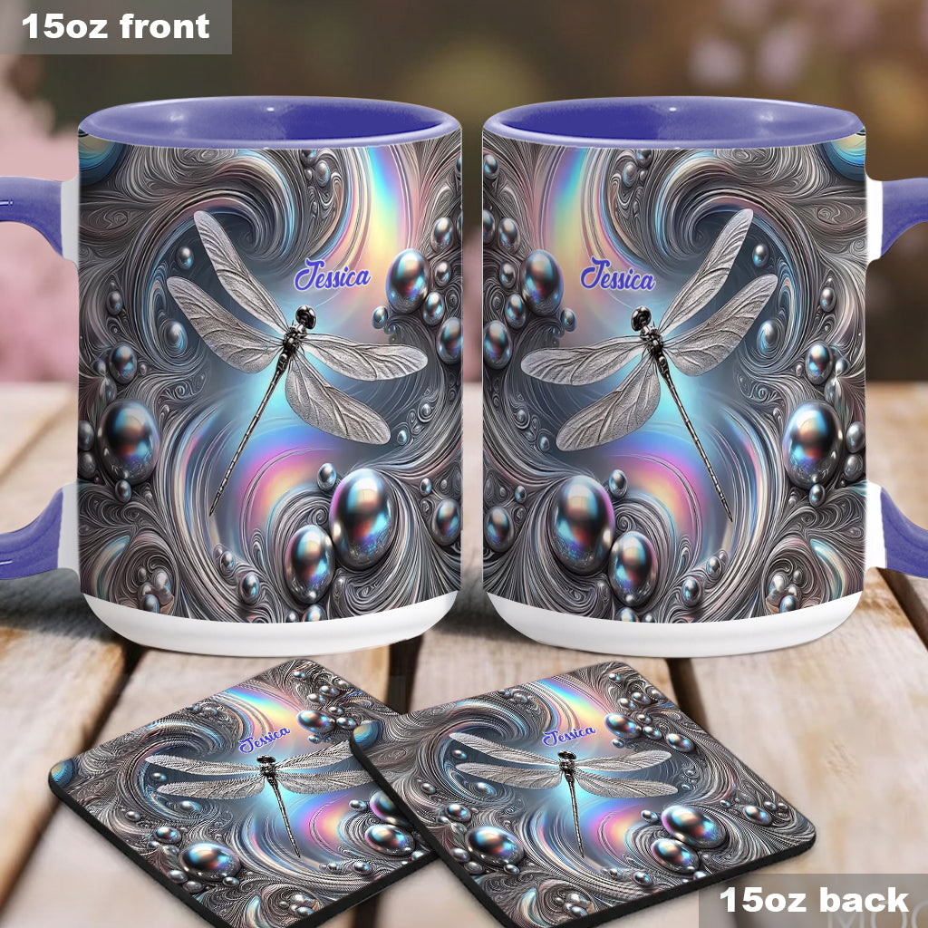Wunderschöne Libelle – Personalisierte Tasse mit Libellenmotiv