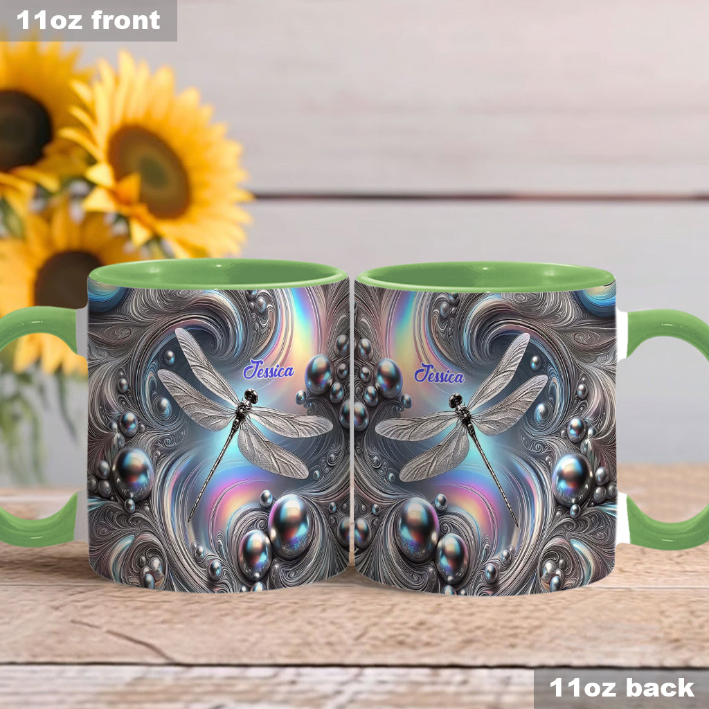 Wunderschöne Libelle – Personalisierte Tasse mit Libellenmotiv