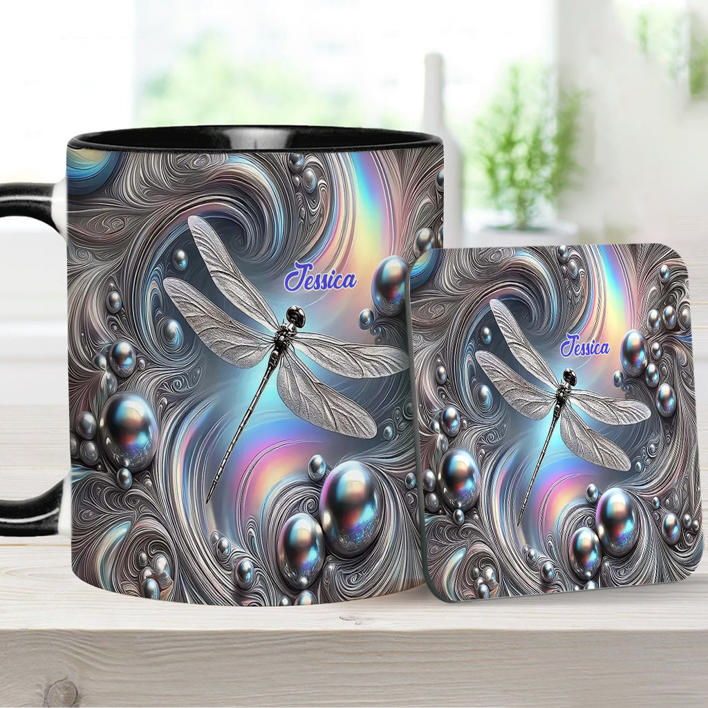 Wunderschöne Libelle – Personalisierte Tasse mit Libellenmotiv