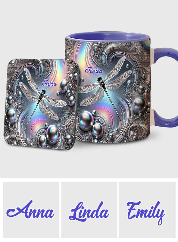 Wunderschöne Libelle – Personalisierte Tasse mit Libellenmotiv