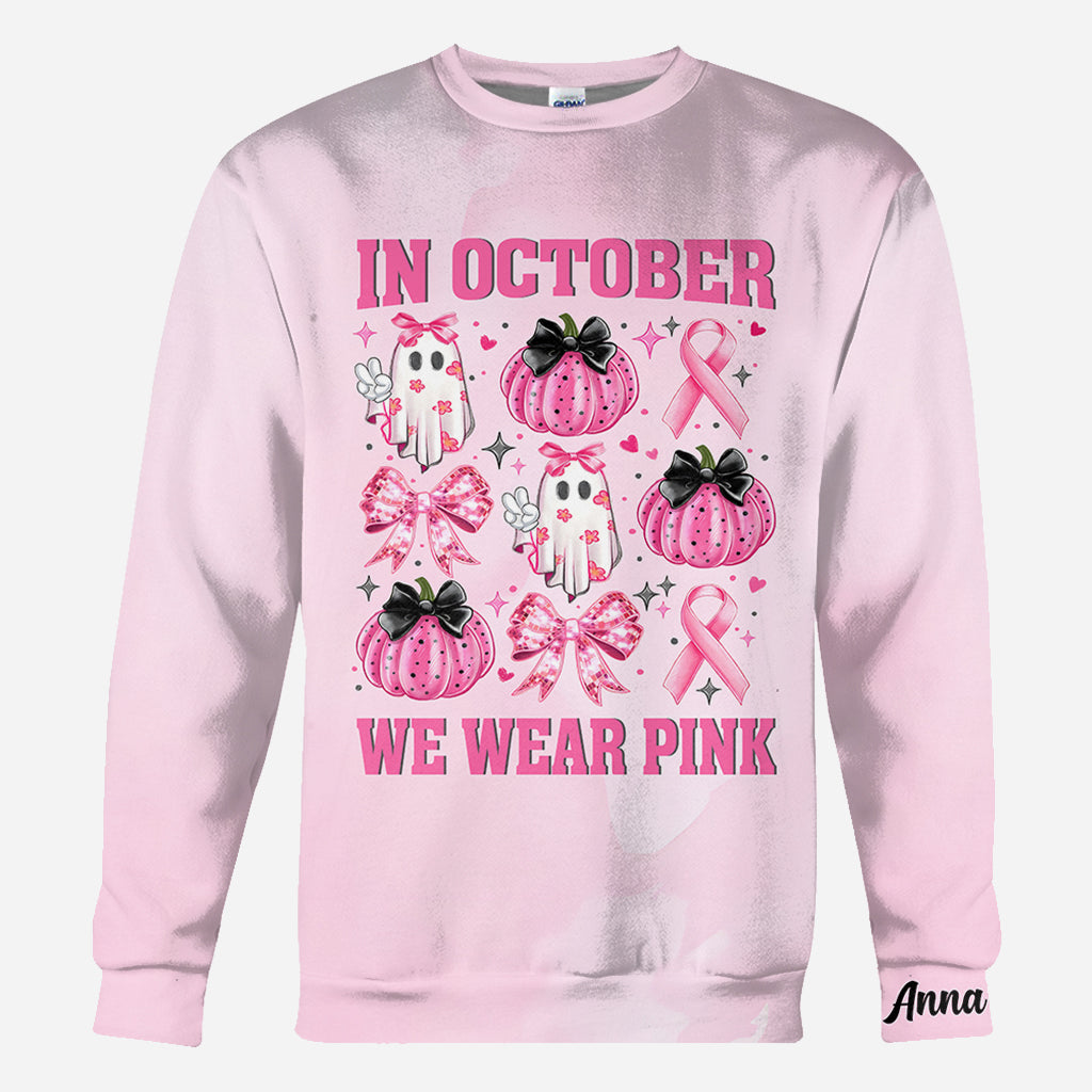 Im Oktober tragen wir Pink – personalisiertes T-Shirt zur Sensibilisierung für Brustkrebs