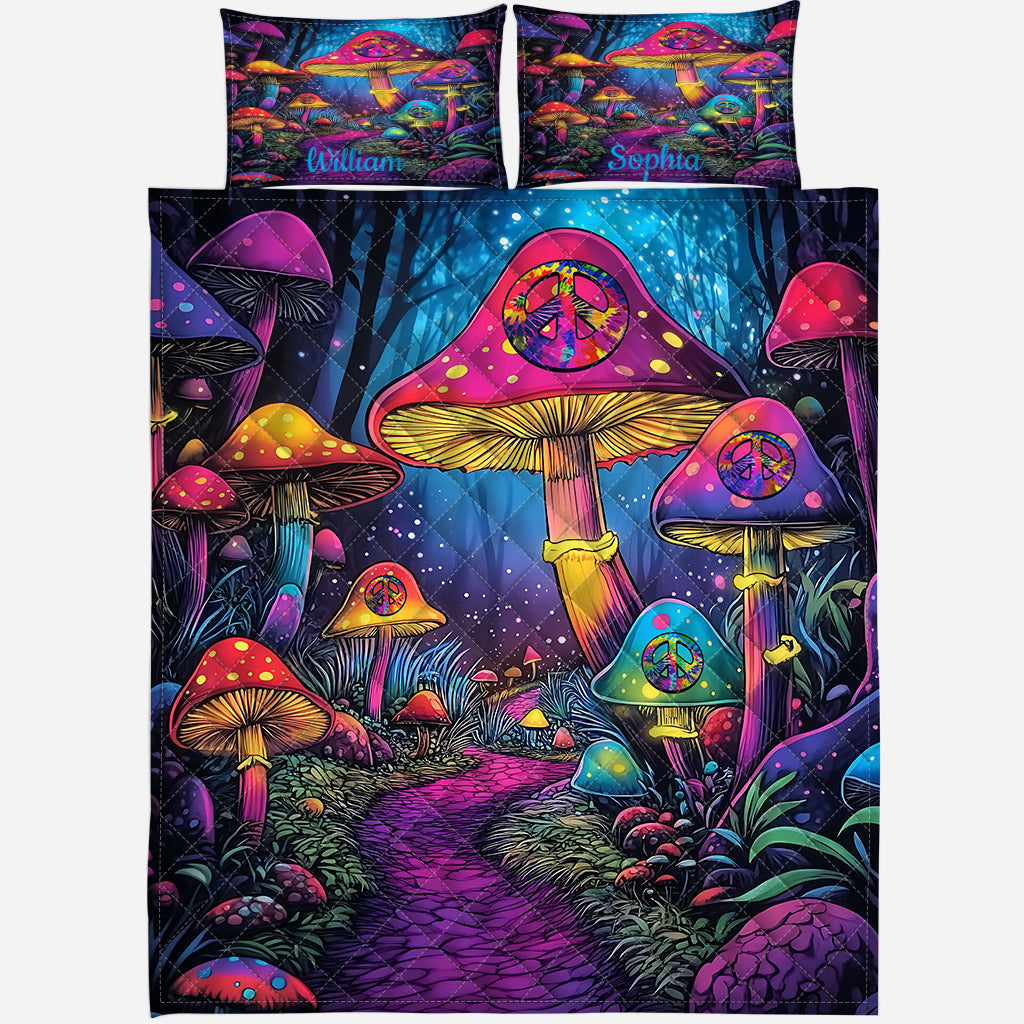 Fantastisches Pilz-Bettwäscheset – personalisiertes Hippie-Set