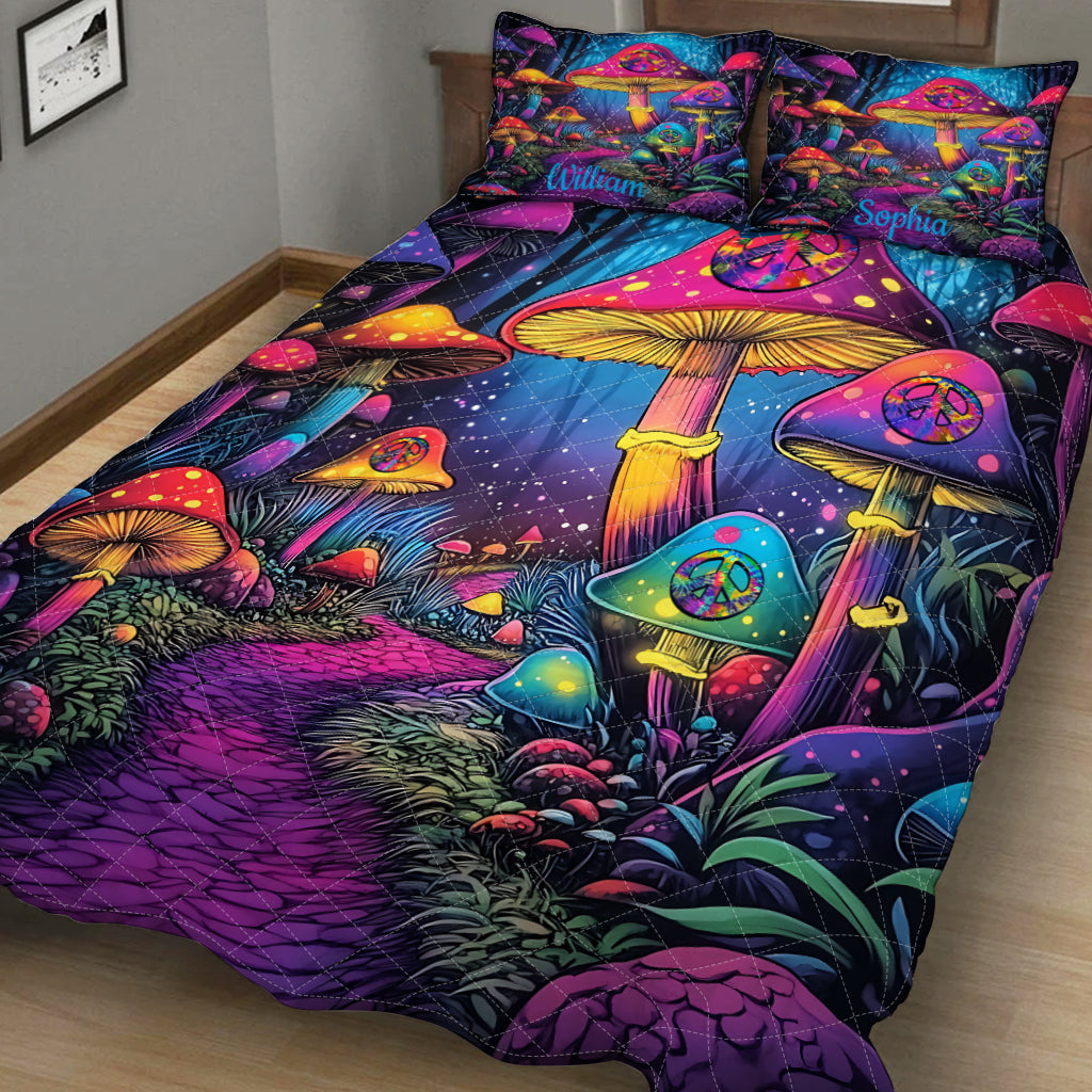 Fantastisches Pilz-Bettwäscheset – personalisiertes Hippie-Set