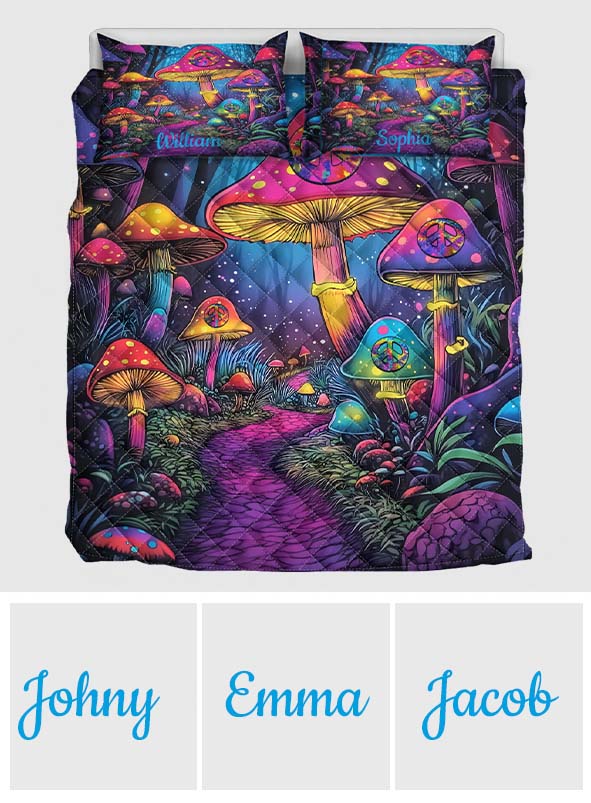 Fantastisches Pilz-Bettwäscheset – personalisiertes Hippie-Set