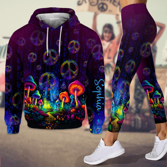 Fantastischer Pilz – Personalisierter Hippie-Hoodie und Leggings