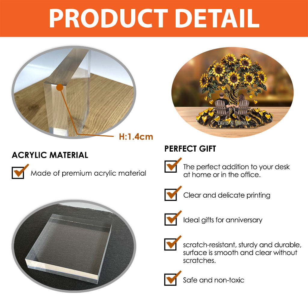 You & Me - Personalized Couple Custom Shaped Acrylic Plaque