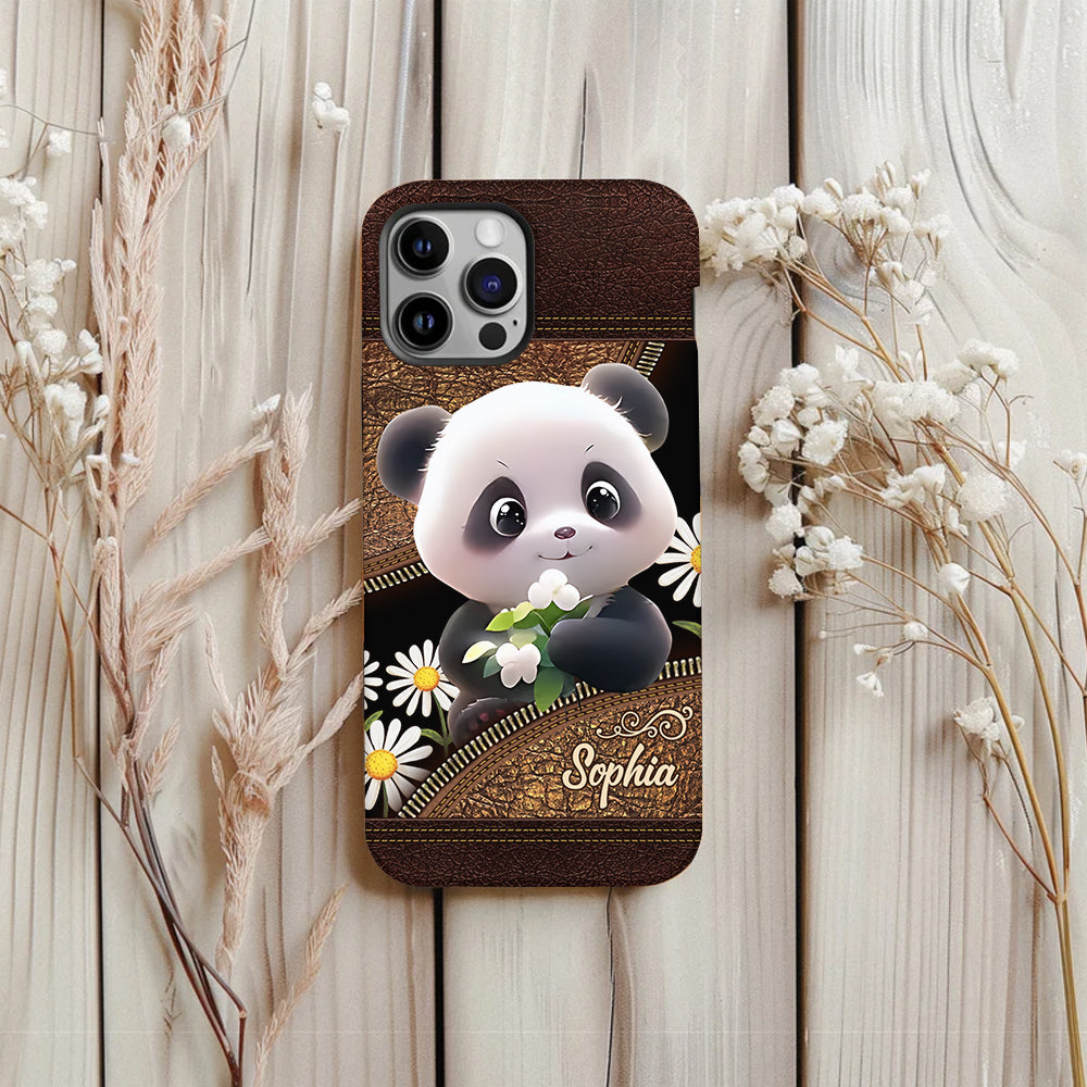 Einfach ein Mädchen, das Pandas liebt – Personalisierte Handyhülle mit Panda-Motiv