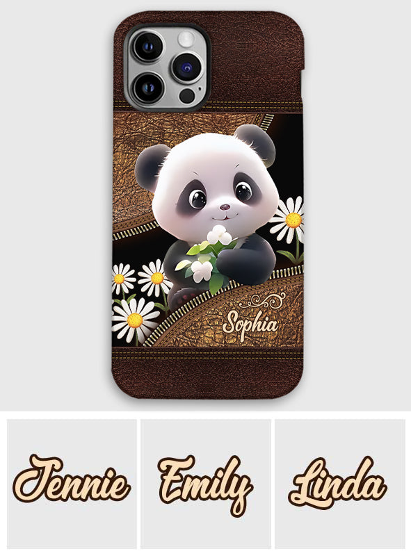 Einfach ein Mädchen, das Pandas liebt – Personalisierte Handyhülle mit Panda-Motiv