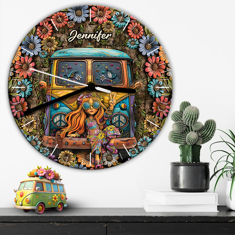 Hippie Soul - Personalized Hippie Wall Clock