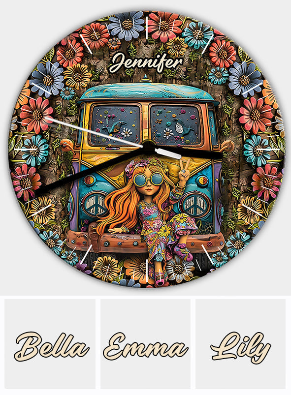 Hippie Soul - Personalized Hippie Wall Clock