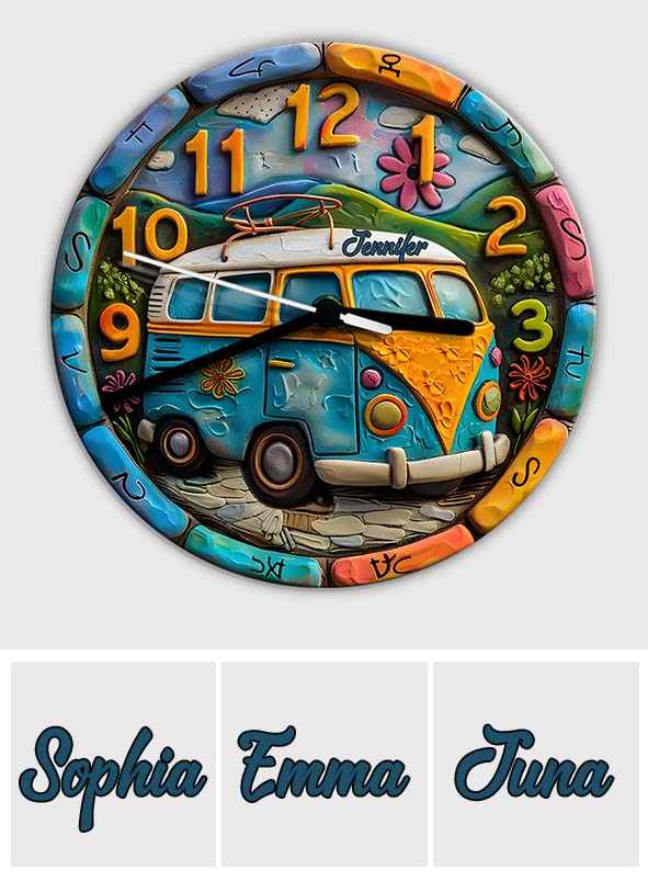 Hippie Soul - Personalized Hippie Wall Clock