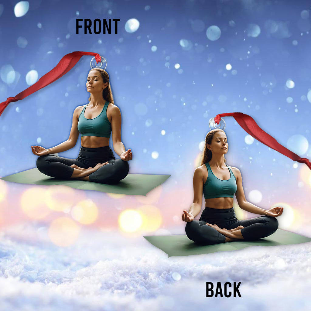 Individuell gestalteter Schmuck mit Foto – Personalisierter Yoga-Anhänger in Sonderform